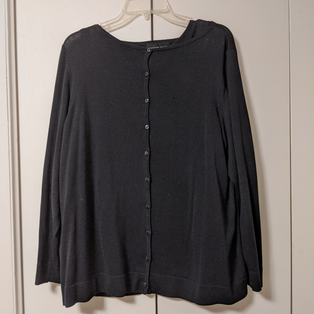 August Silk Plus Size Black Sweater Set
